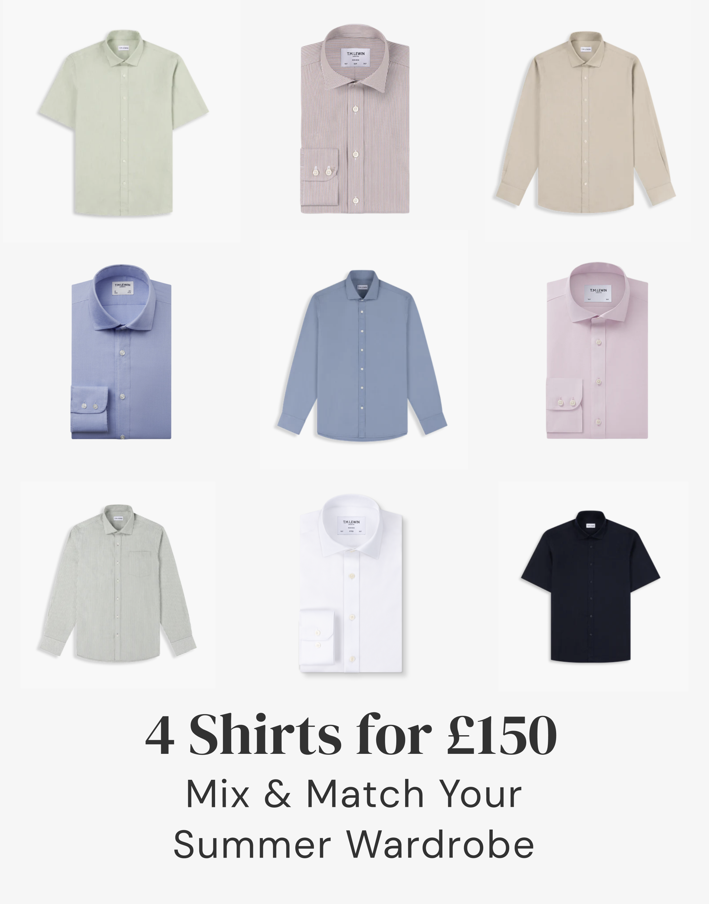 4 for £150 Shirts