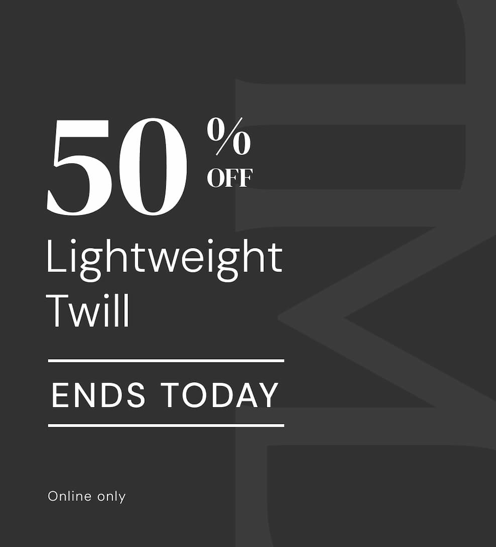 50% off Lightweight Twill Shirts