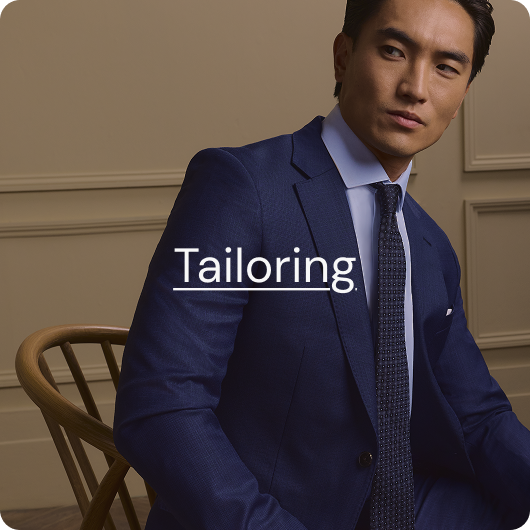 Close crop of man wearing blue suit
