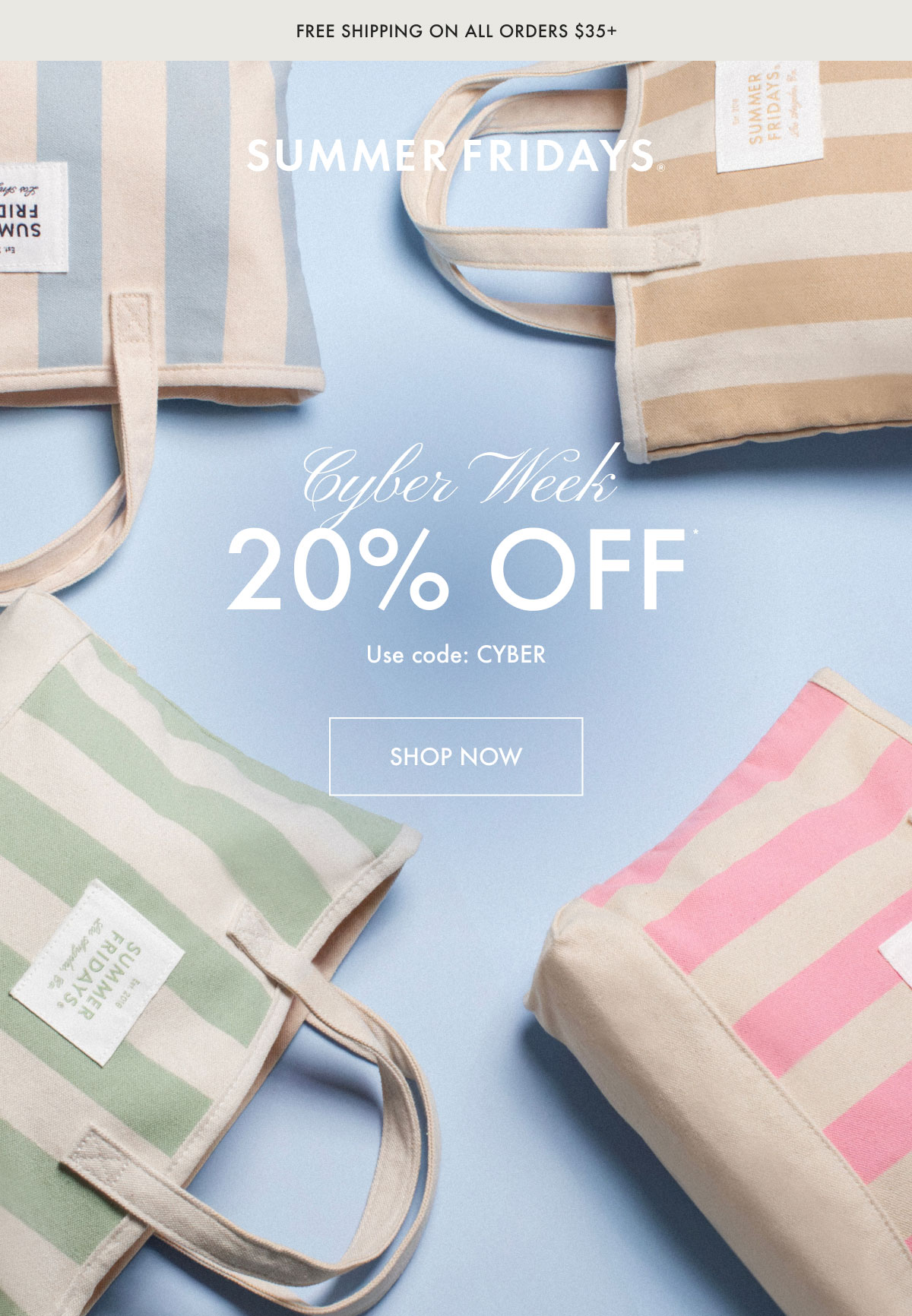 Cyber Week 20 Percent Off With Code: CYBER