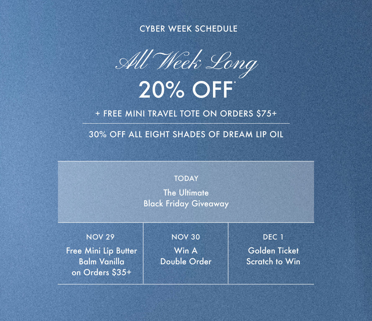 All Week Long 20 Percent Off