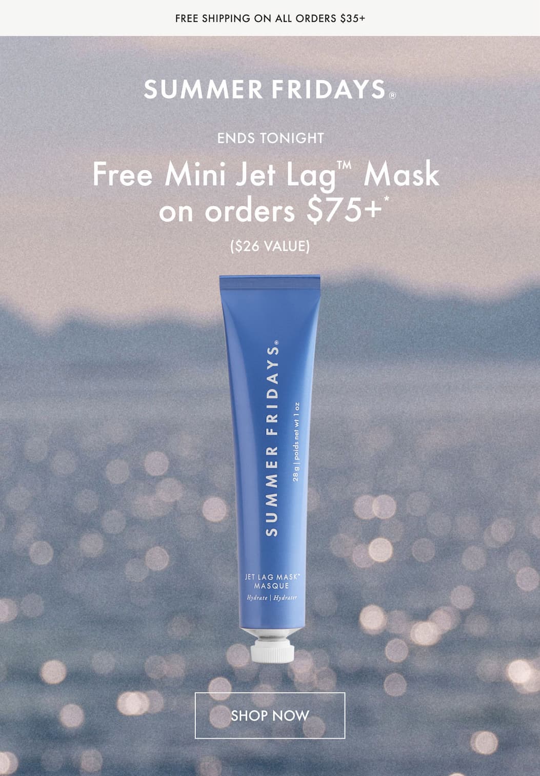 Free Mini Jet Lag Mask On Orders $75+