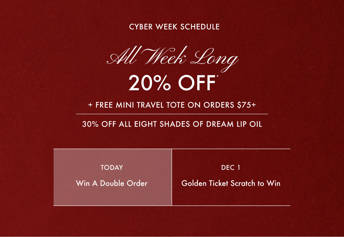 20 Percent Off All Week Long