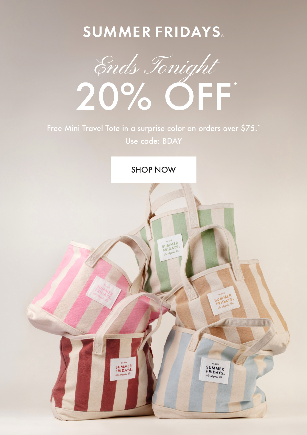 Ends Tonight: 20% Off. Use code: BDAY