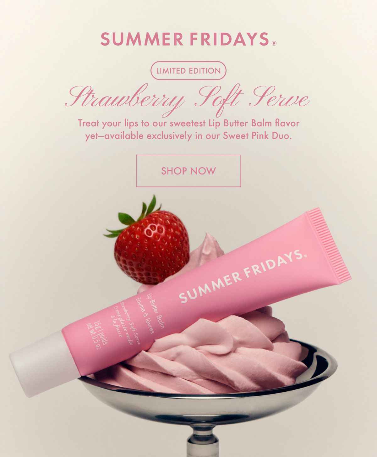 Limited Edition Strawberry Soft Serve - Shop Now