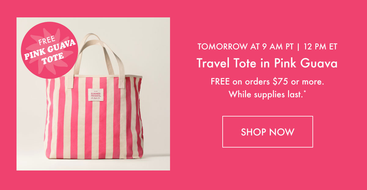 Travel Tote in Pink Guava