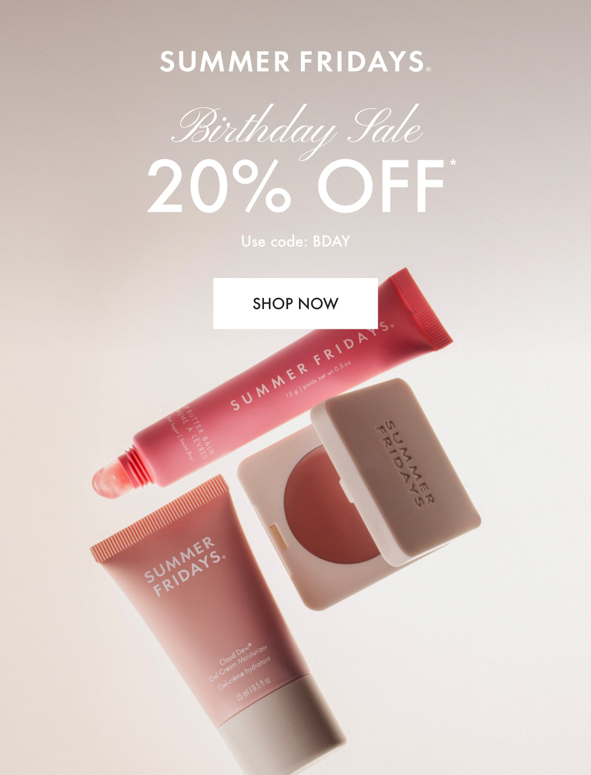 Birthday Sale: 20% Off. Use code: BDAY
