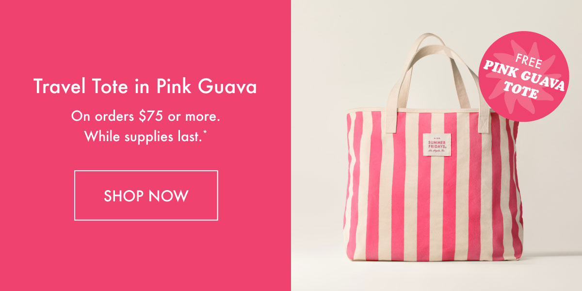 Travel Tote in Pink Guava