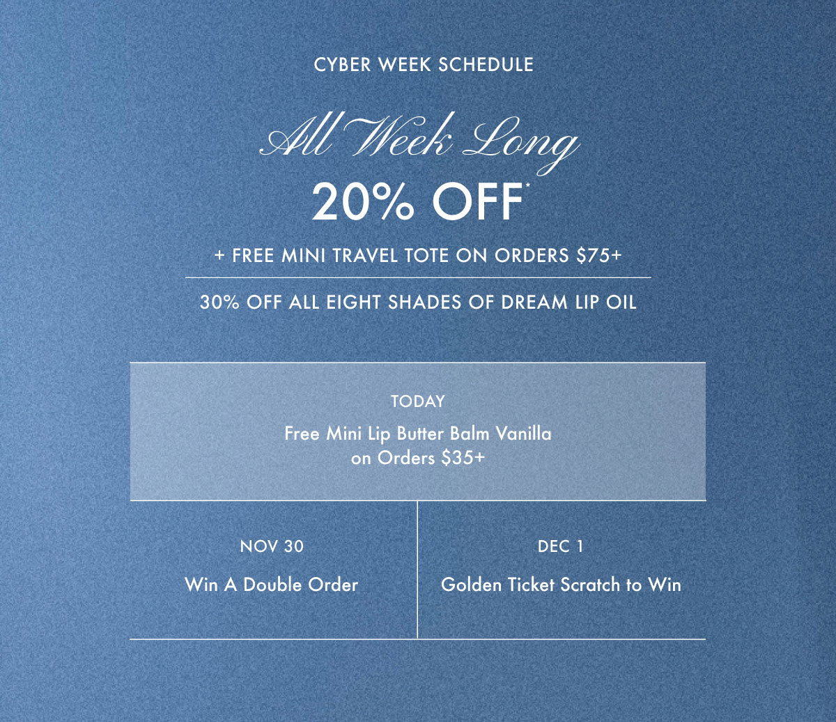 All Week Long 20 Percent Off