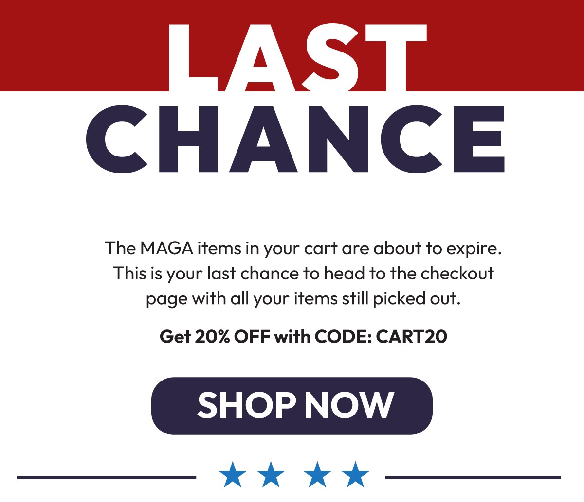 YOUR MAGA CART HAS BEEN SAVED!