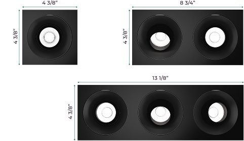 Gamma multiples 1, 2, and 3 sizes
