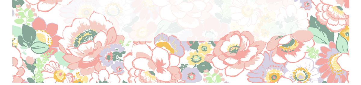 Floral pattern with pink, coral, and white flowers with green leaves