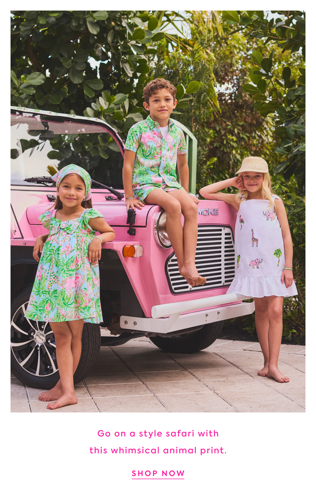 Go on a style safari with this whimsical animal print. - SHOP NOW