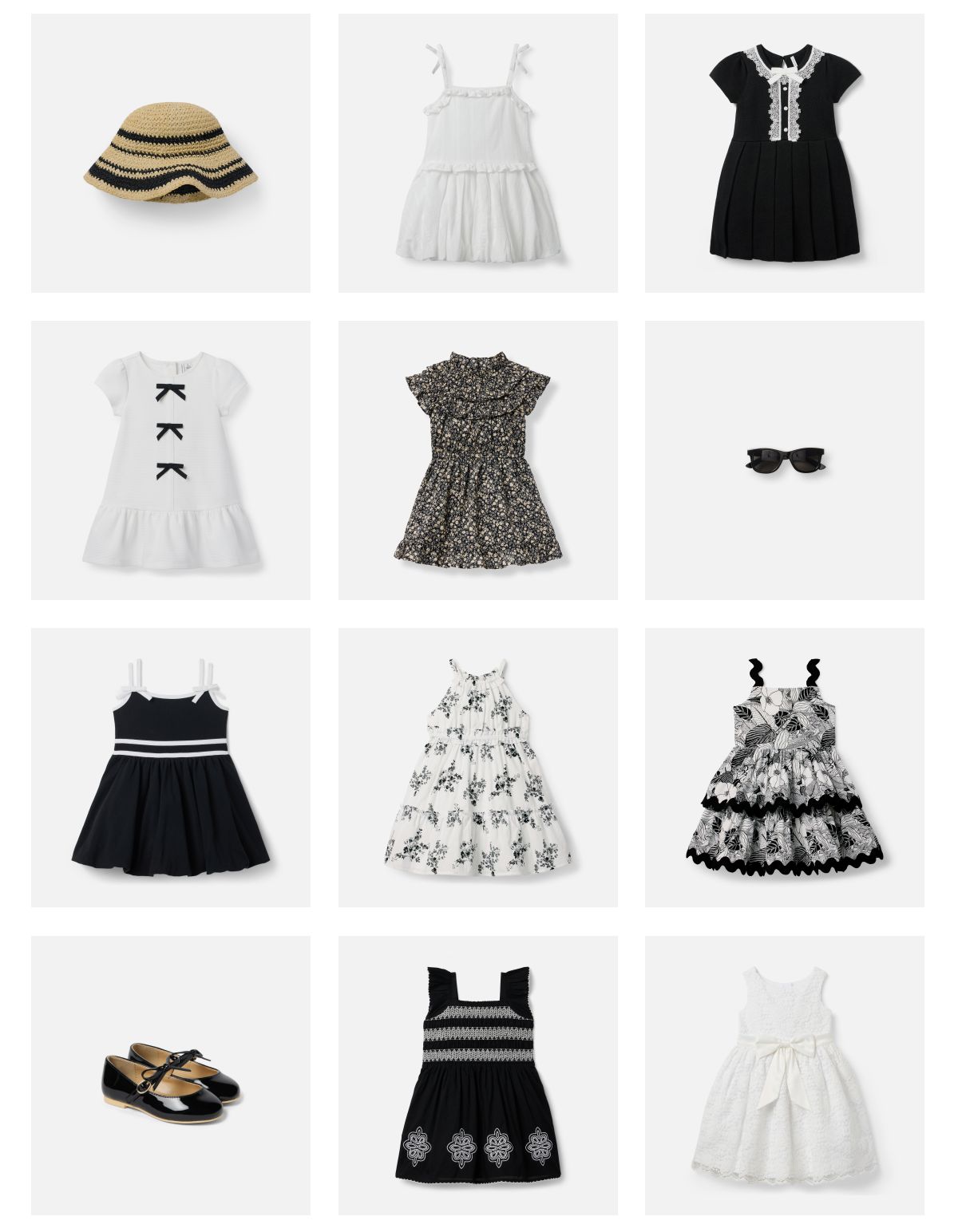 Chic shades of black and white, perfect for somewhere beyond the sea.