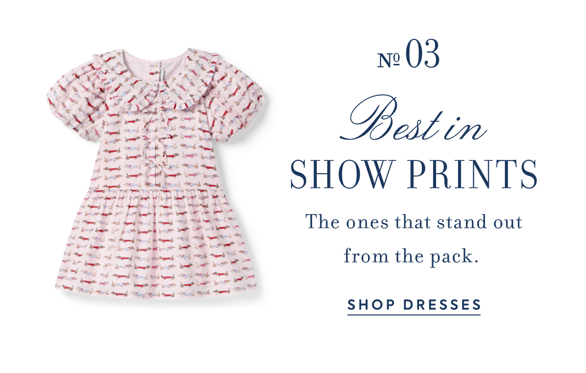 No 03 - Best in - SHOW PRINTS - The ones that stand out from the pack. - SHOP DRESSES