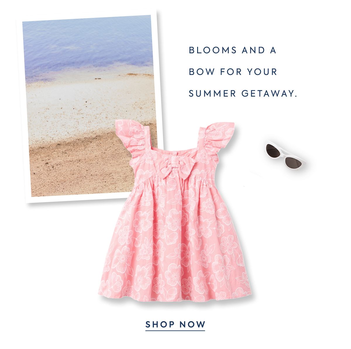 BLOOMS AND A BOW FOR YOUR SUMMER GETAWAY. - SHOP NOW
