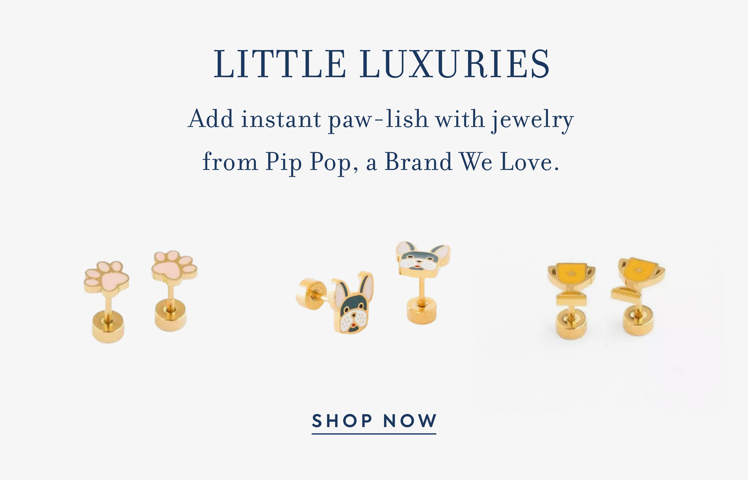 Liltte Luxuries Add instant paw-lish with jewelry from Pop Pop, a Brand We Love.