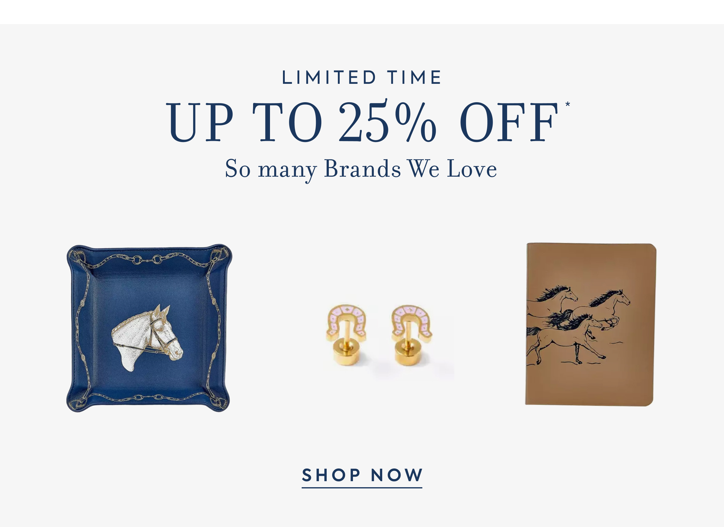 LIMITED TIME - UP TO 25% OFF* - So many Brands We Love - SHOP NOW