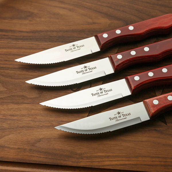 Taste of Texas Set of Four Personalized Steak Knives