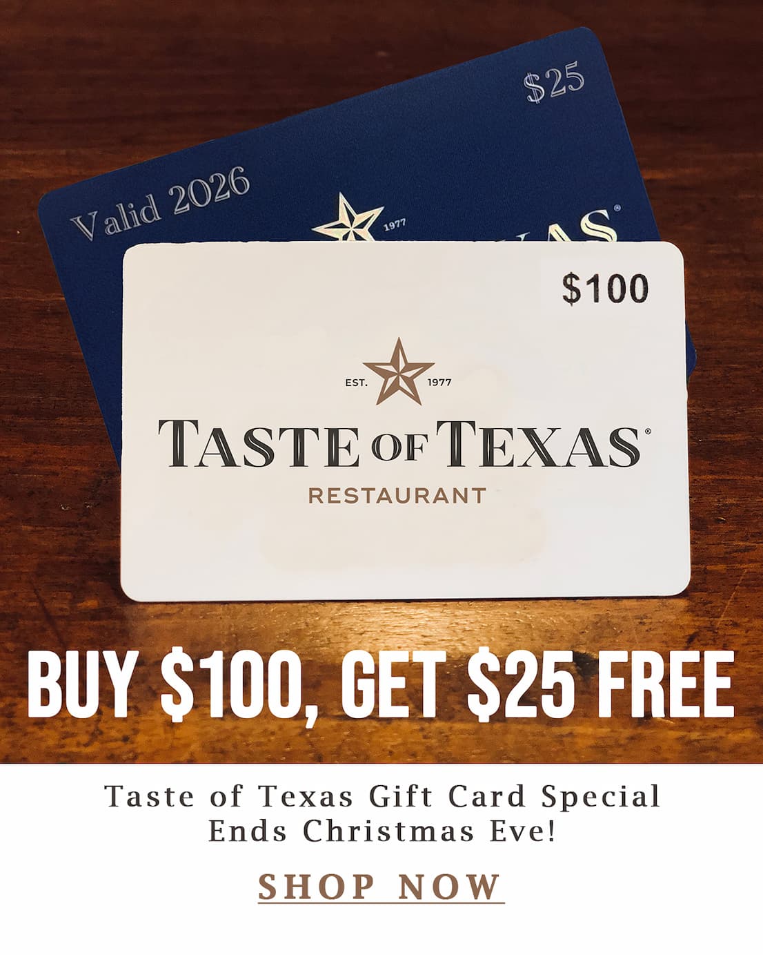 Taste of Texas Gift Card Special