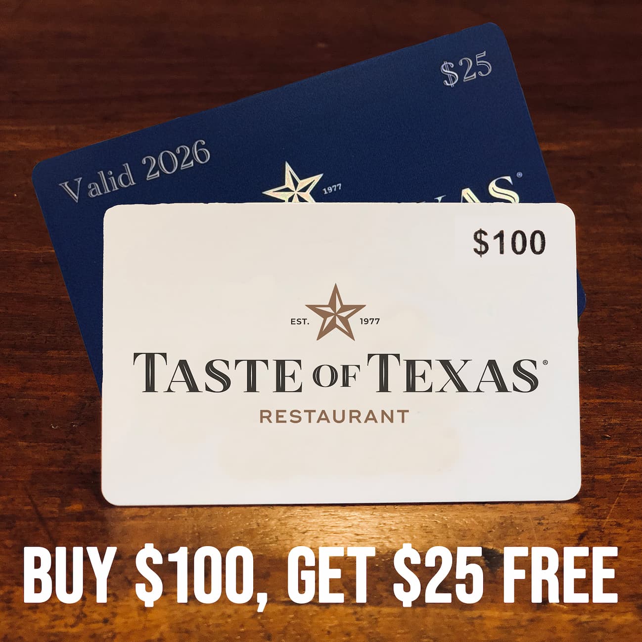 Gift Card Special: Buy $100, Get $25 Free