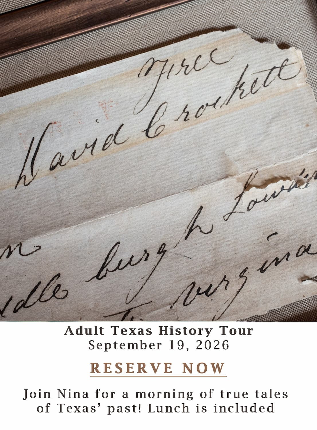 Adult Texas History Tour