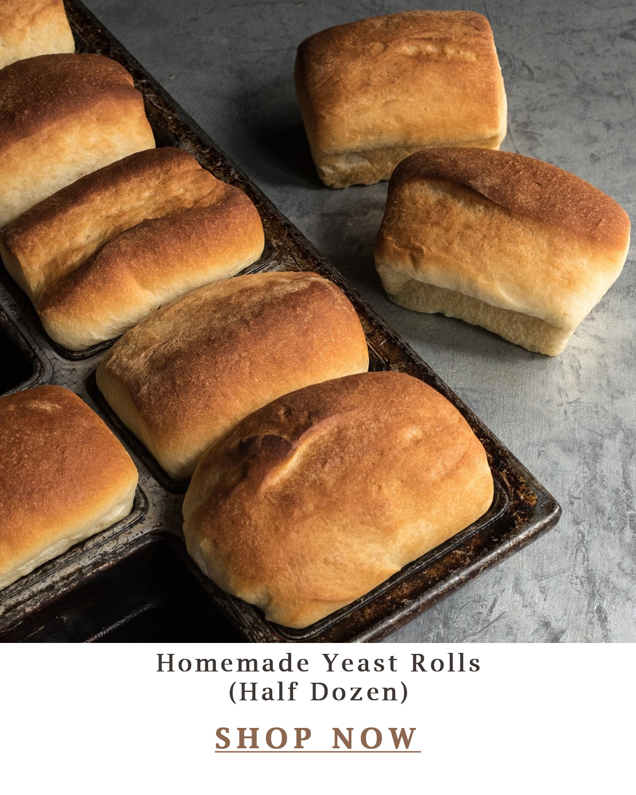 Homemade Yeast Rolls (Half Dozen)