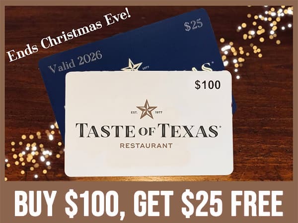 Gift Card Special: Buy $100, Get $25 Free