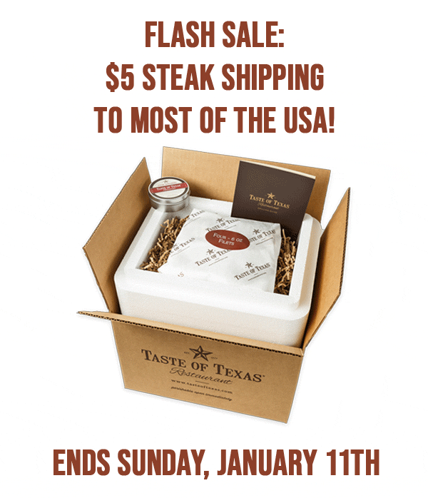 $5 Steak Shipping to most of the USA