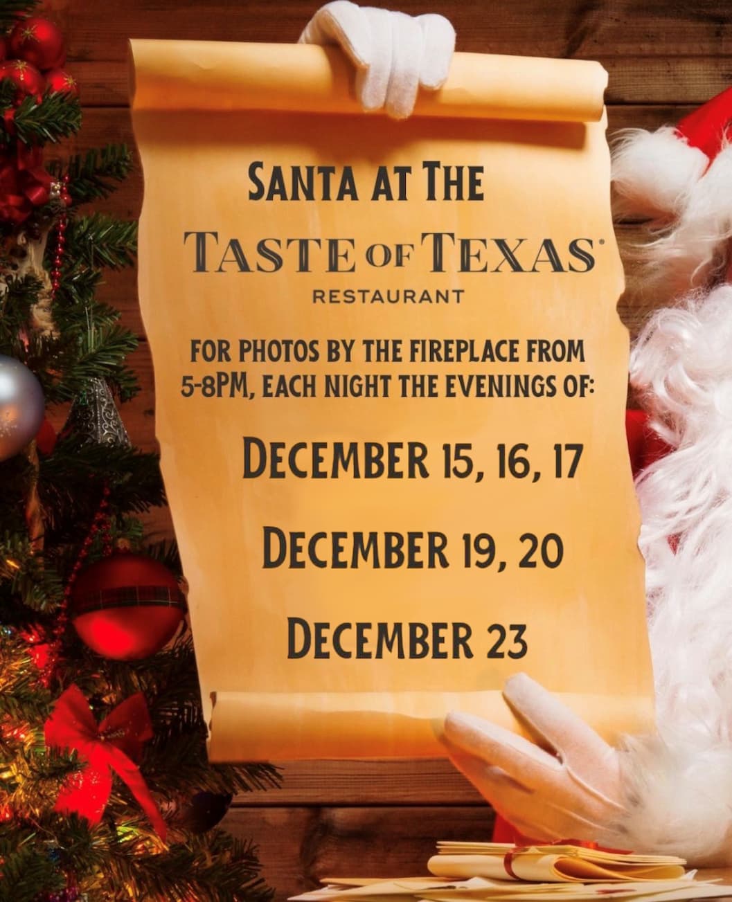 Santa at the Taste of Texas