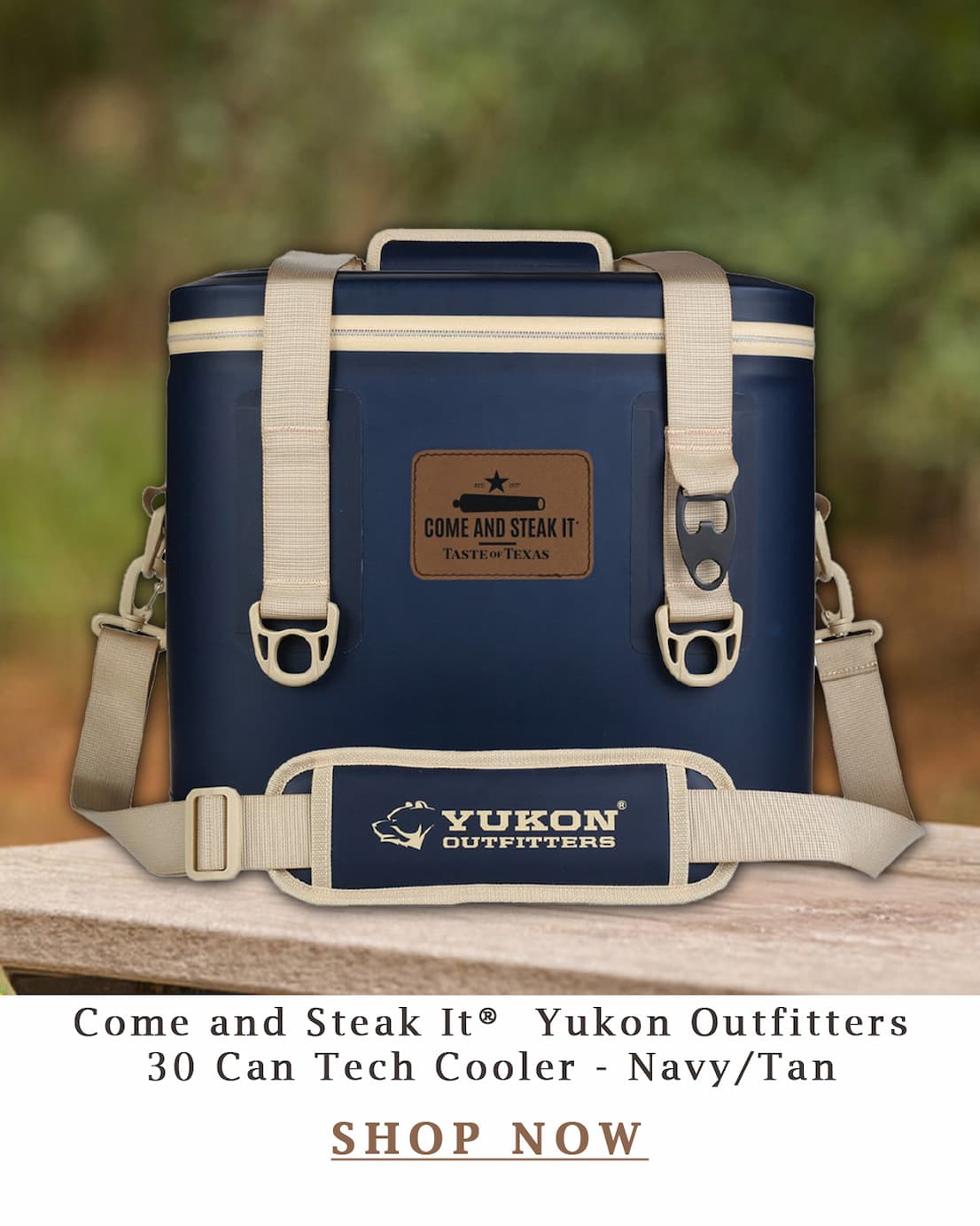 Come and Steak It Yukon Outfitters Cooler - Navy/Tan