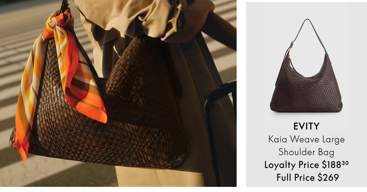 EVITY Kaia Weave Large Shoulder Bag