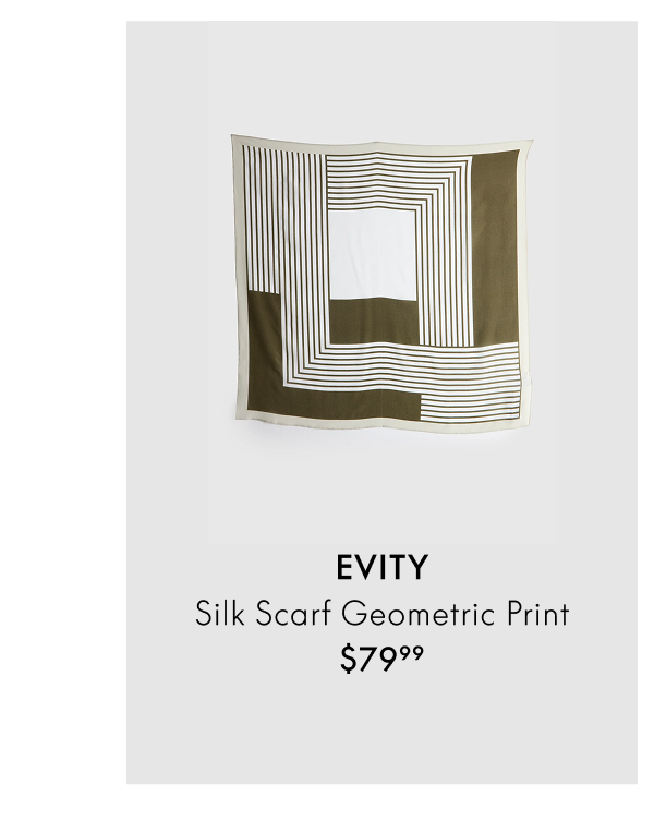 EVITY Silk Scarf Geometric Print