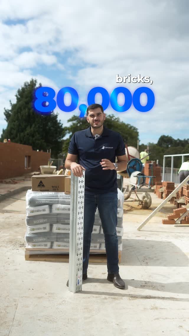 80,000 bricks in one week, one lintel
