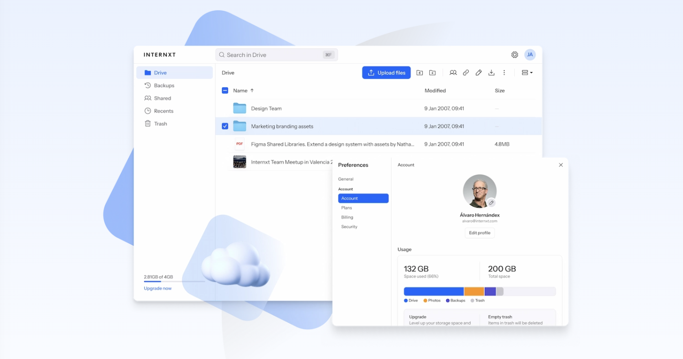 Migrate your files to Internxt real fast