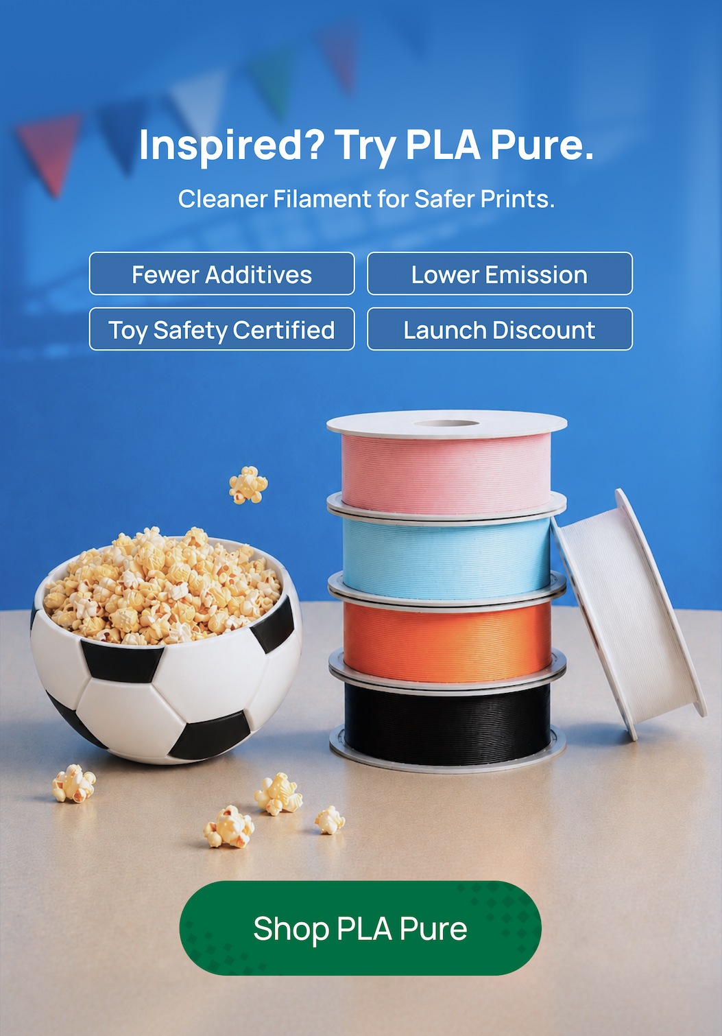 PLA Pure: cleaner filament for safer prints