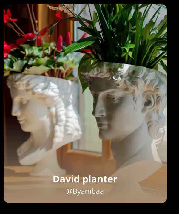 Click to shop the artistic David bust planter and elevate your plants with classical aesthetics.