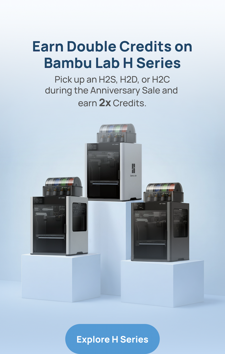 Earn Double Credits on Bambu Lab H Series