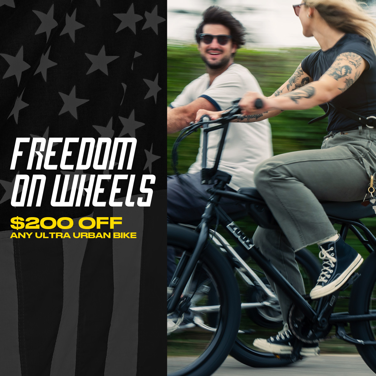 Freedom on wheels $200 off any ultra urban bike