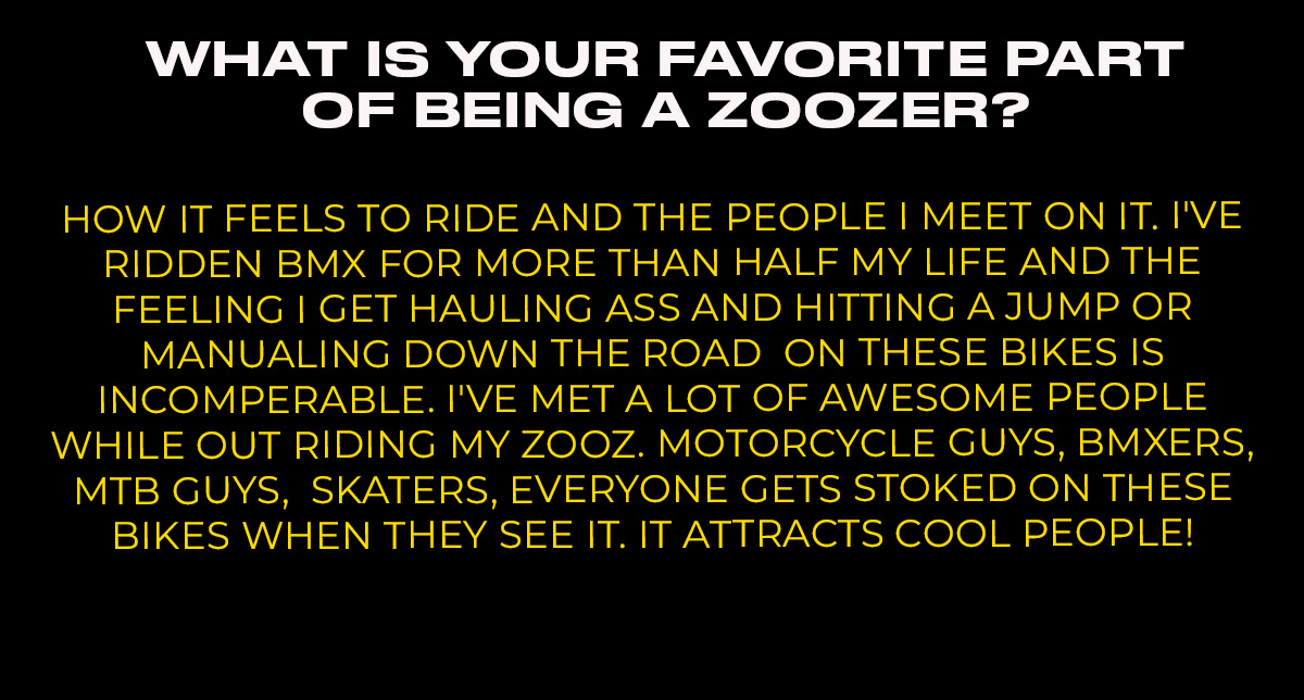 What is your favorite part of being a zoozer?