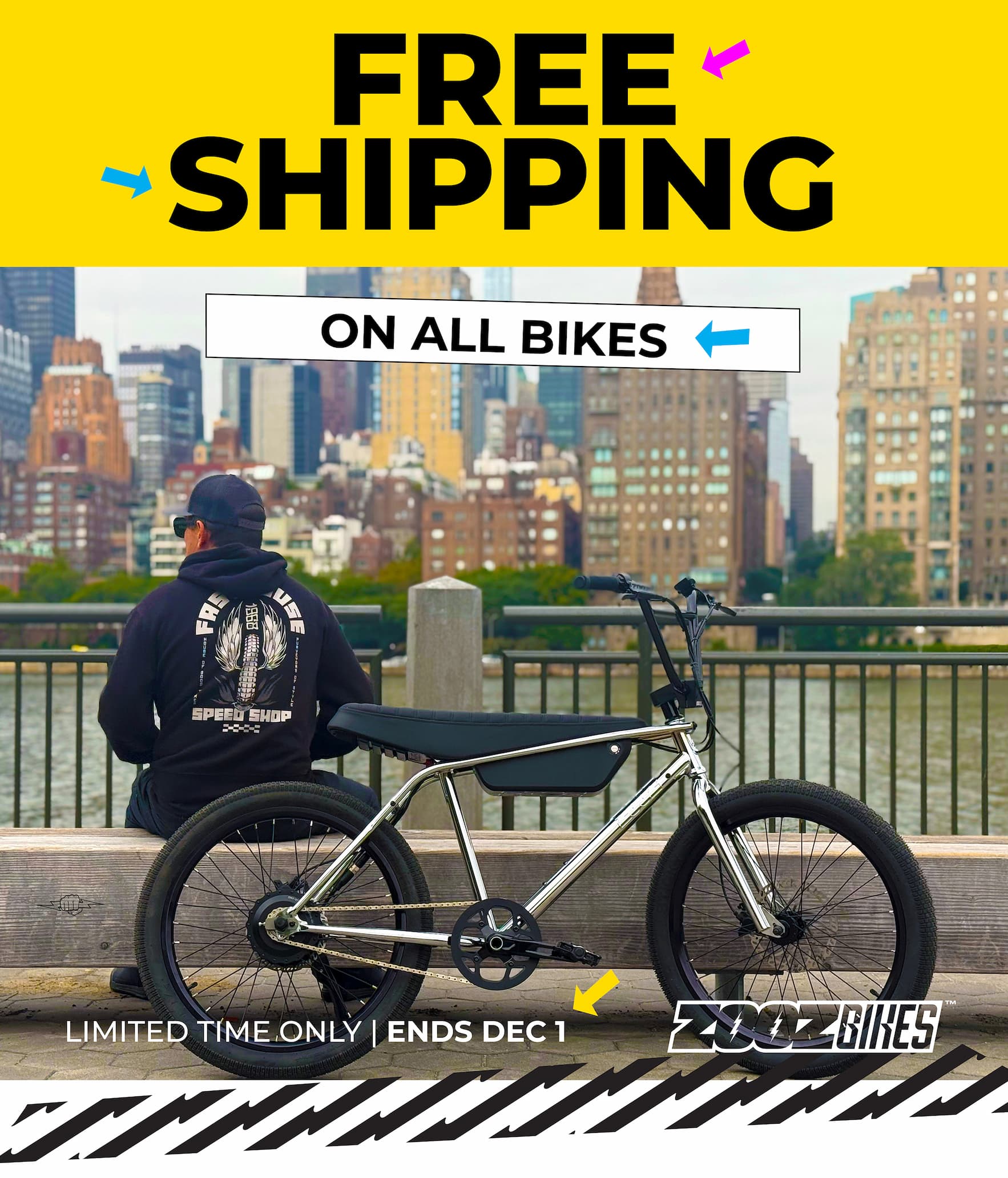 black friday sale. ZOOZ Bikes has free shipping on all bikes