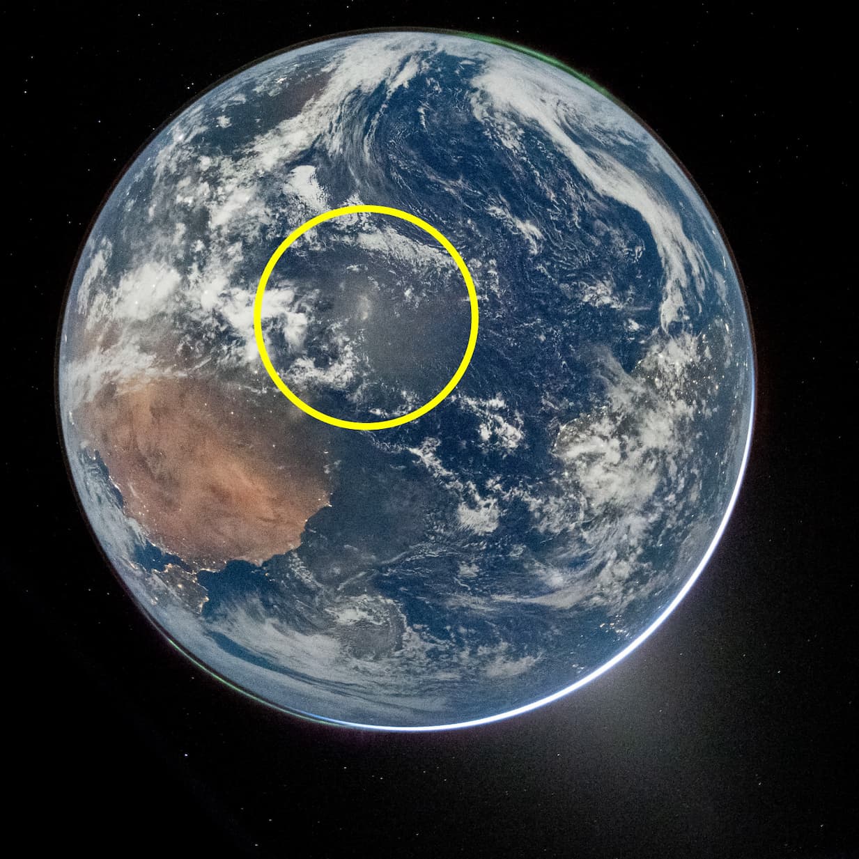 Moon reflecting on the Atlantic Ocean