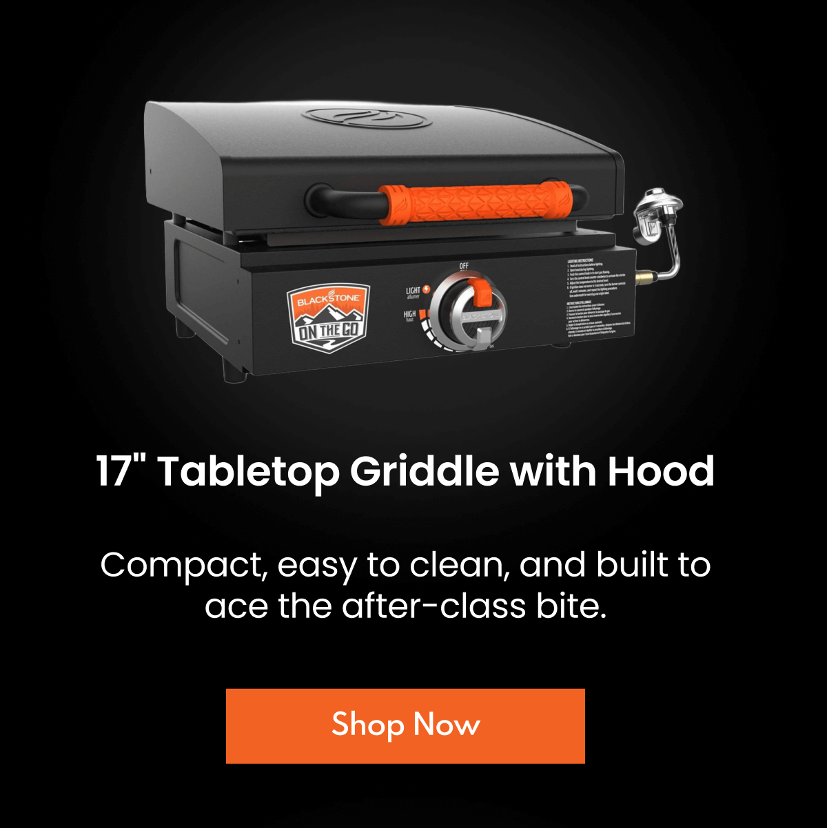 17" Tabletop Griddle with Hood
