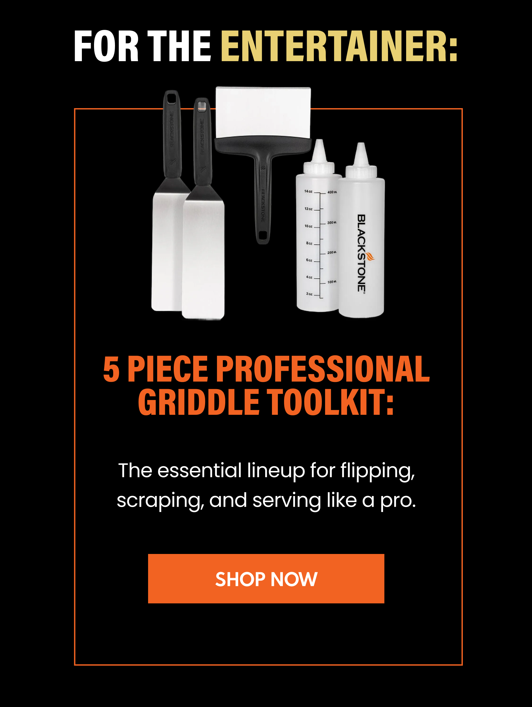 5 Piece Professional Griddle Toolkit