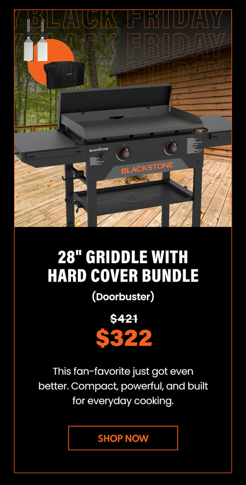 28" Griddle With Hard Cover Bundle