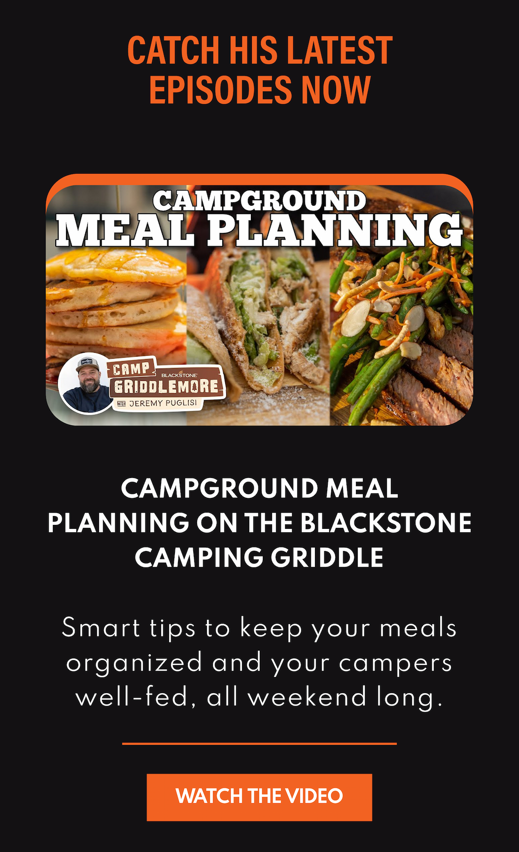 Campground Meal Planning on the Blackstone Camping Griddle