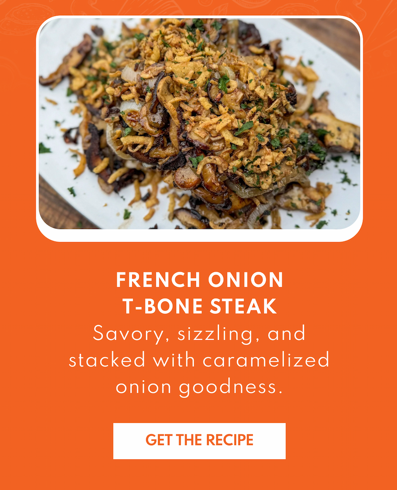 French Onion T-Bone Steak