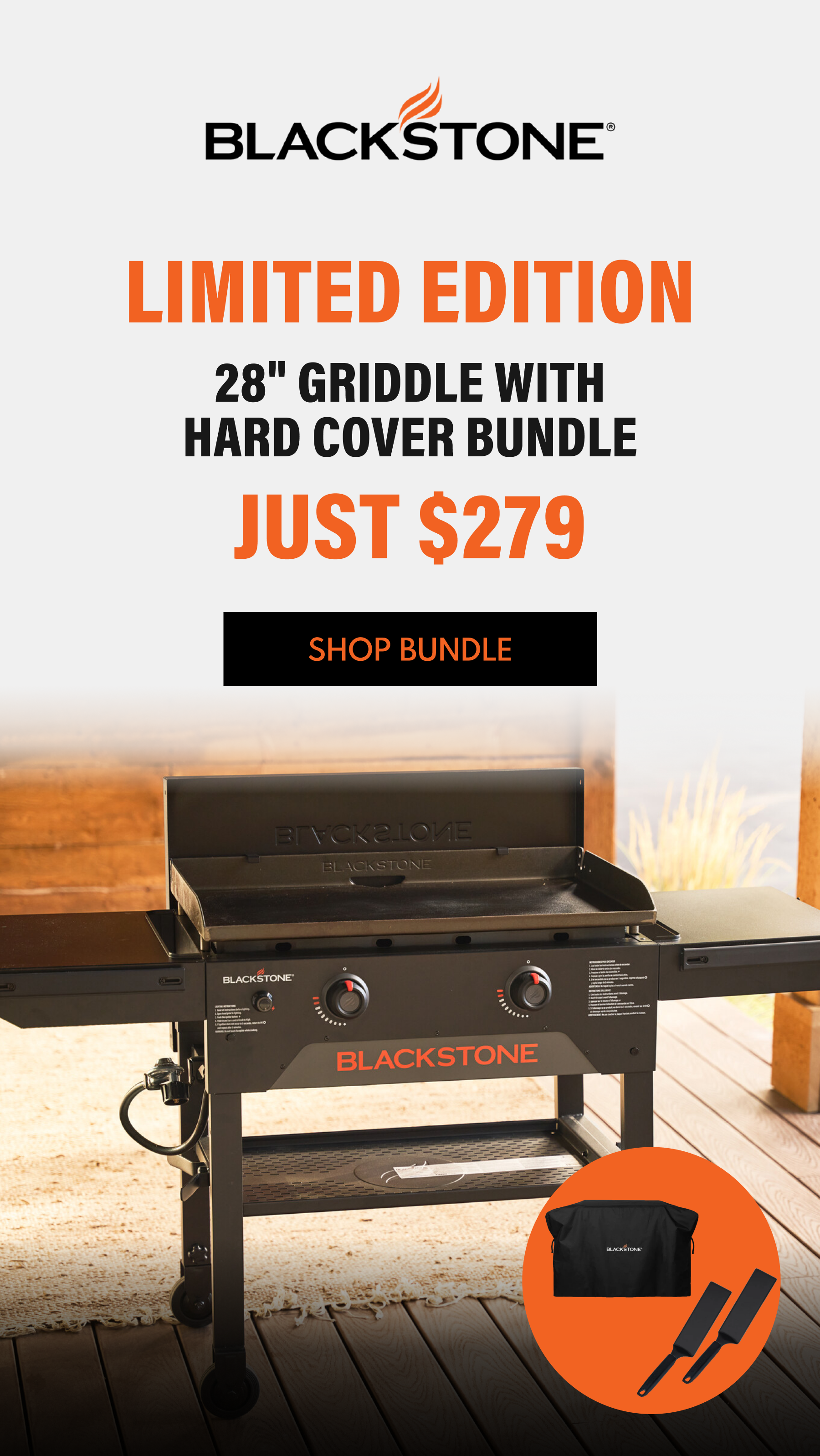 Limited Edition 28" Griddle With Hard Cover Bundle