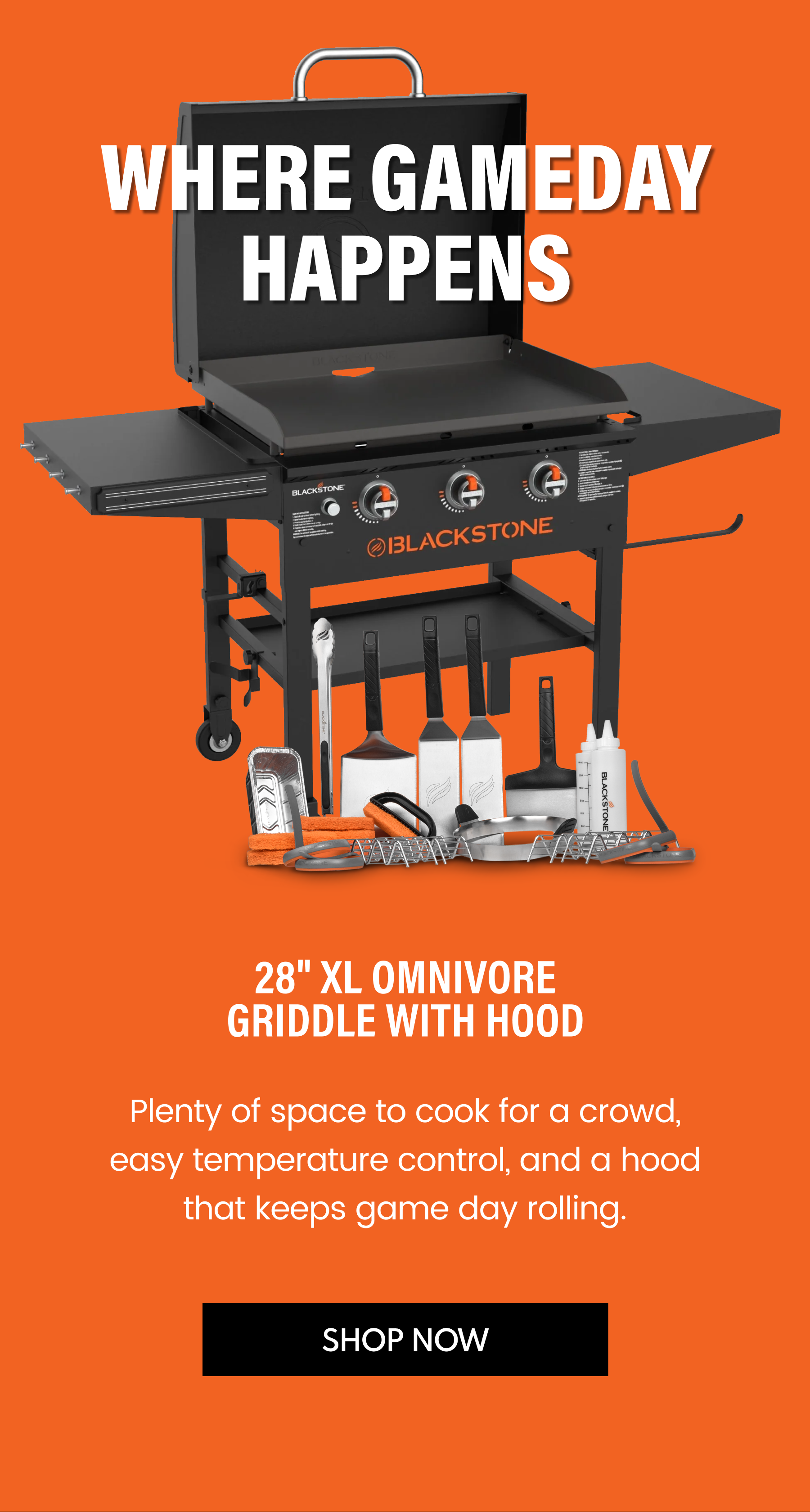 28" XL Omnivore Griddle With Hood