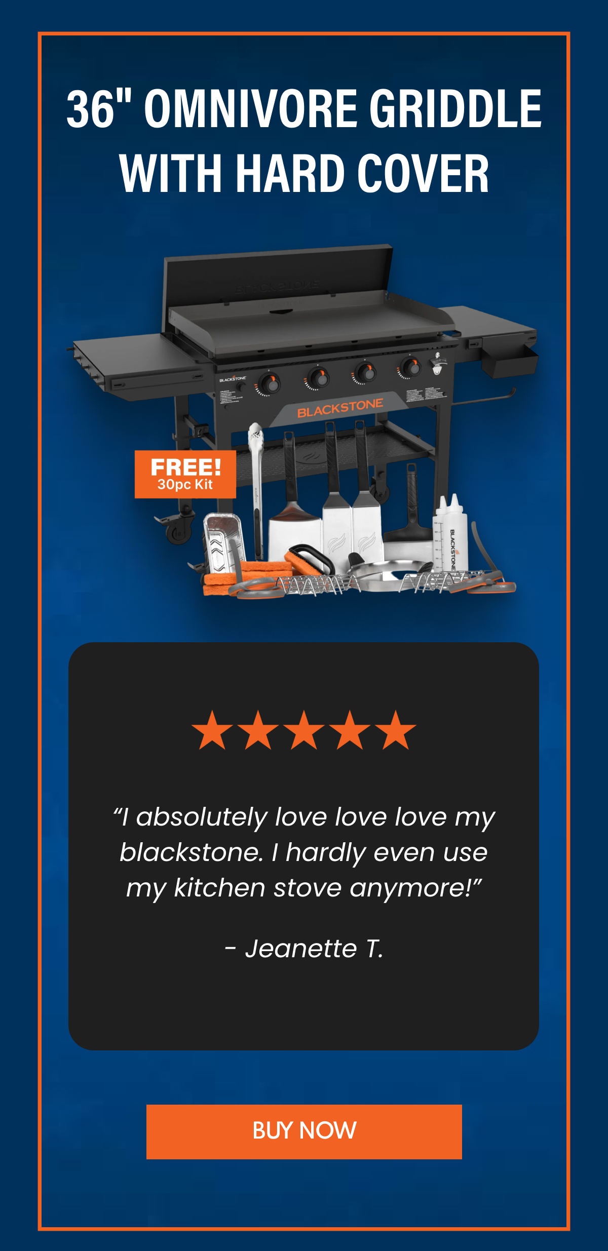 36" Omnivore Griddle With Hard Cover